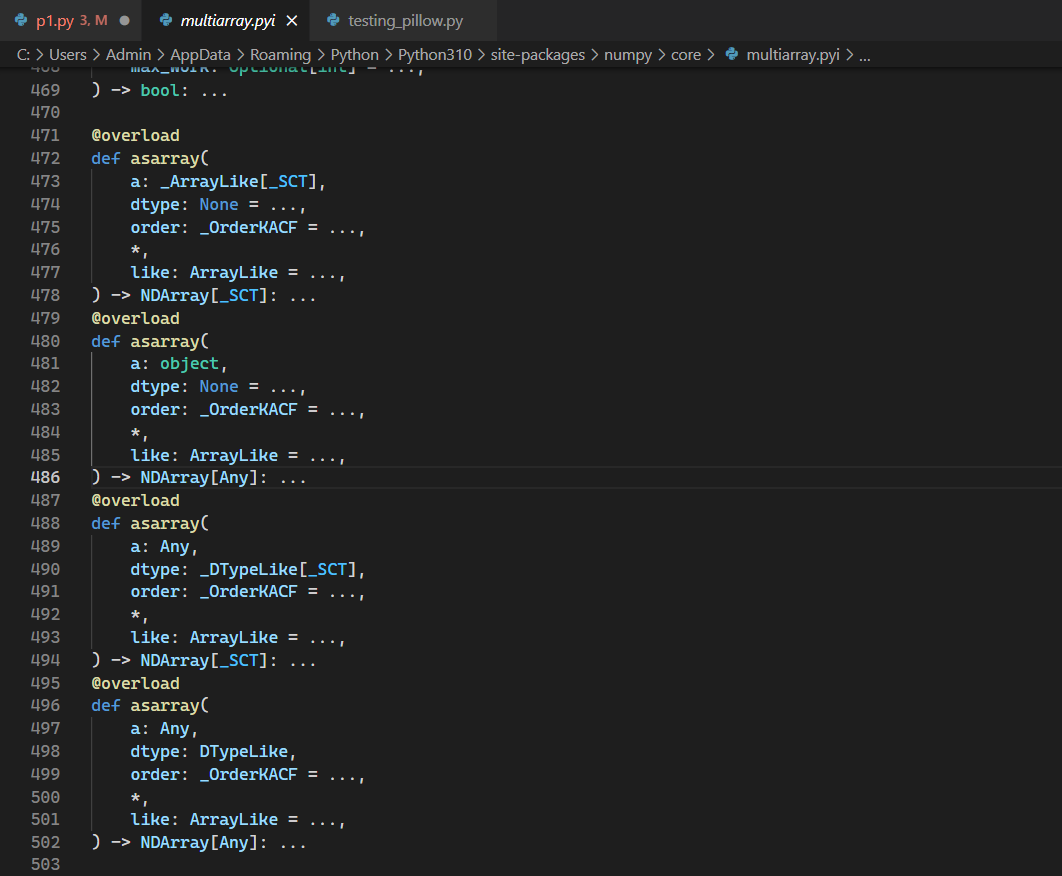 overloaded function signatures