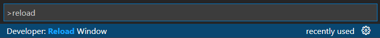reloading VSCode