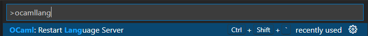 restarting OCaml LSP